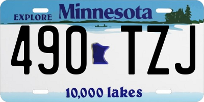 MN license plate 490TZJ