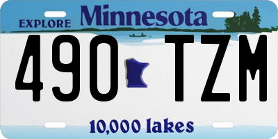 MN license plate 490TZM