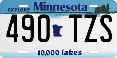 MN license plate 490TZS