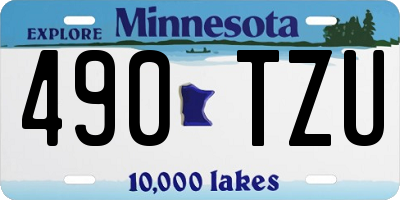 MN license plate 490TZU