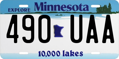 MN license plate 490UAA
