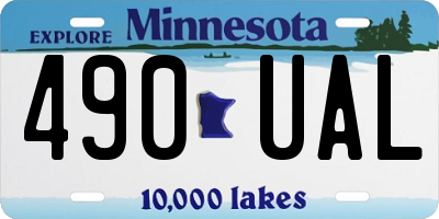 MN license plate 490UAL