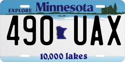 MN license plate 490UAX