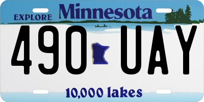 MN license plate 490UAY