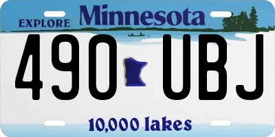 MN license plate 490UBJ
