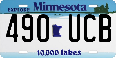 MN license plate 490UCB
