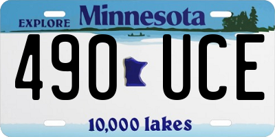 MN license plate 490UCE
