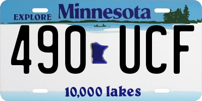 MN license plate 490UCF