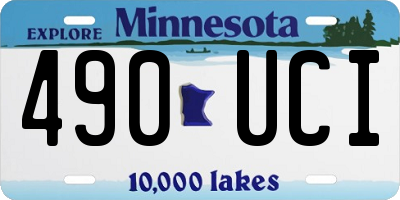 MN license plate 490UCI
