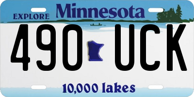 MN license plate 490UCK