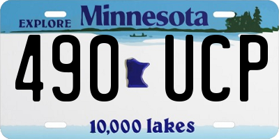 MN license plate 490UCP