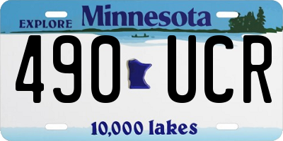 MN license plate 490UCR