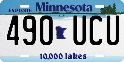 MN license plate 490UCU