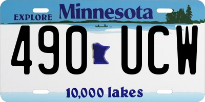 MN license plate 490UCW