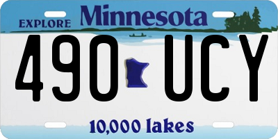 MN license plate 490UCY
