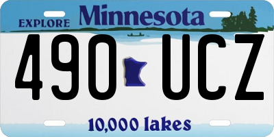 MN license plate 490UCZ