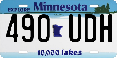 MN license plate 490UDH