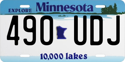 MN license plate 490UDJ