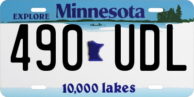 MN license plate 490UDL
