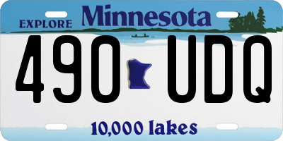 MN license plate 490UDQ