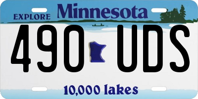 MN license plate 490UDS