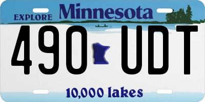 MN license plate 490UDT