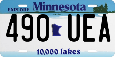 MN license plate 490UEA