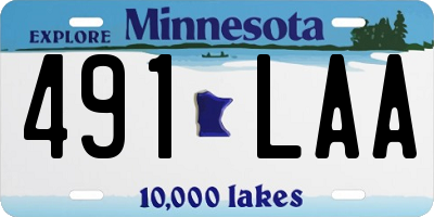 MN license plate 491LAA