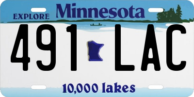MN license plate 491LAC