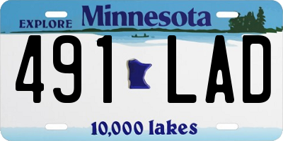MN license plate 491LAD