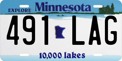 MN license plate 491LAG