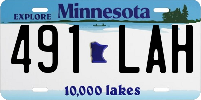 MN license plate 491LAH