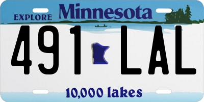 MN license plate 491LAL