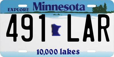MN license plate 491LAR
