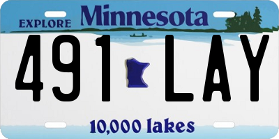 MN license plate 491LAY