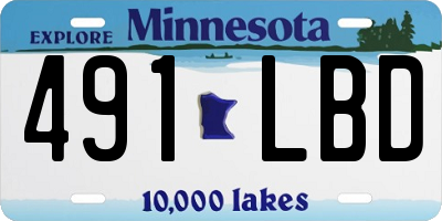 MN license plate 491LBD
