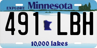 MN license plate 491LBH