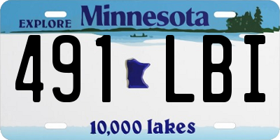 MN license plate 491LBI