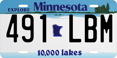 MN license plate 491LBM
