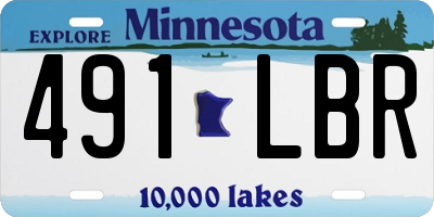 MN license plate 491LBR