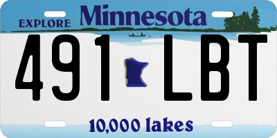 MN license plate 491LBT