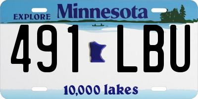 MN license plate 491LBU