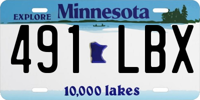MN license plate 491LBX