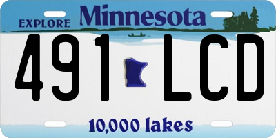 MN license plate 491LCD