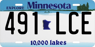 MN license plate 491LCE