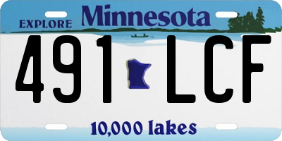 MN license plate 491LCF