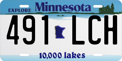 MN license plate 491LCH
