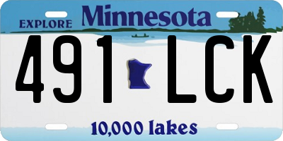 MN license plate 491LCK
