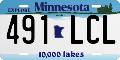 MN license plate 491LCL