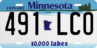 MN license plate 491LCO